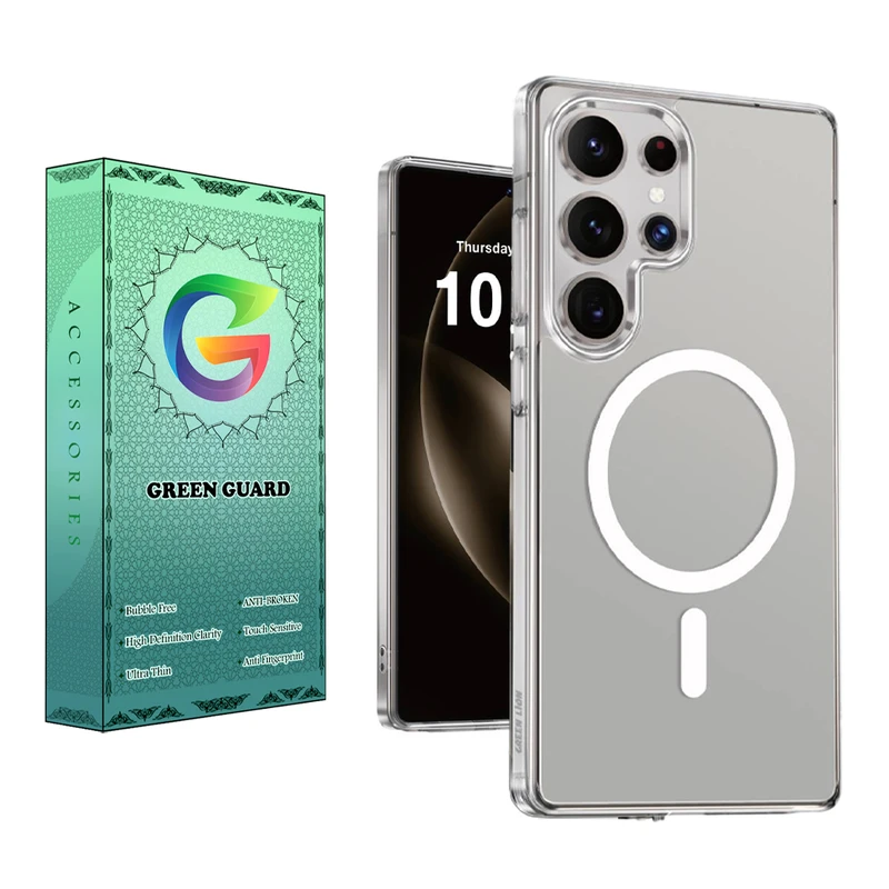 کاور گرین گارد مدل CR_Magsafe کد Clear 47 مناسب برای گوشی موبایل سامسونگ Galaxy S25 Ultra