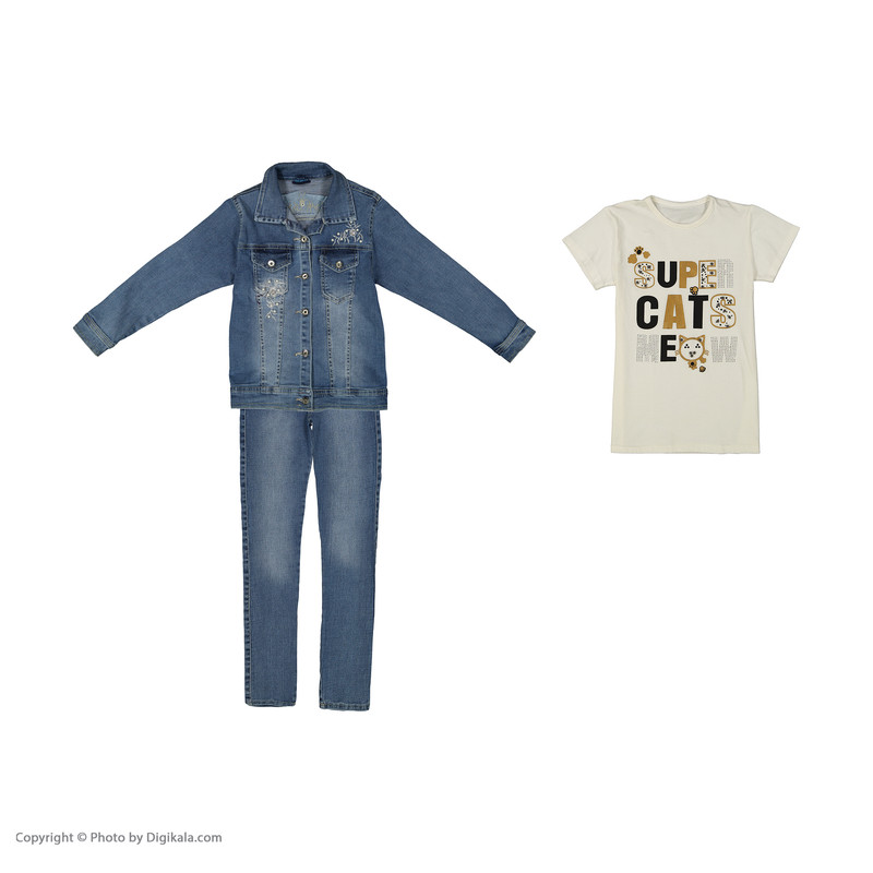 ست تی شرت و شلوار دخترانه مدل 093