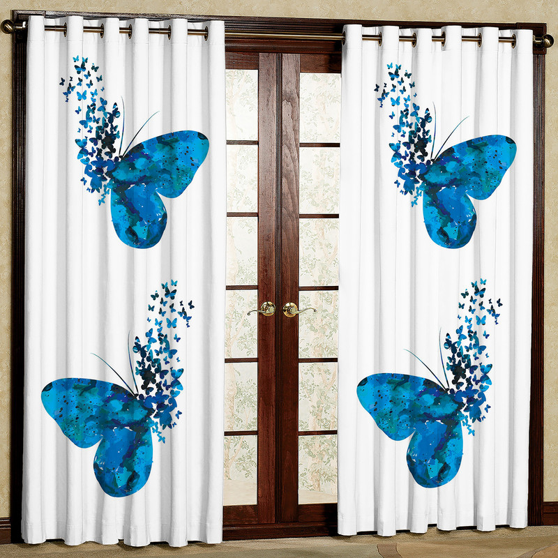 پرده مدل مخمل پانچی طرح پروانه کد 1063 سایز 200x140 سانتی متر