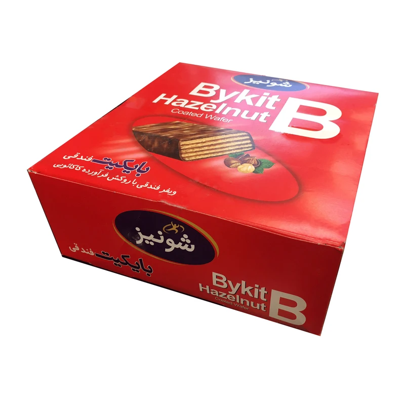 ویفر فندقی با روکش کاکائویی بایکیت شونیز - 45 گرم بسته 20 عددی