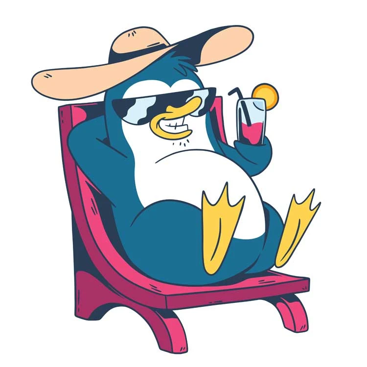 استیکر پارچه و لباس پاد آفرین مدل پنگوئن کد 01