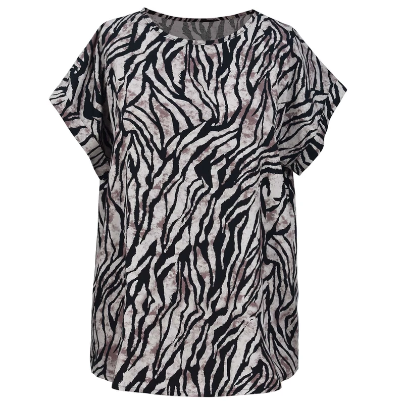 تونیک آستین کوتاه زنانه دل آویز مدل H457