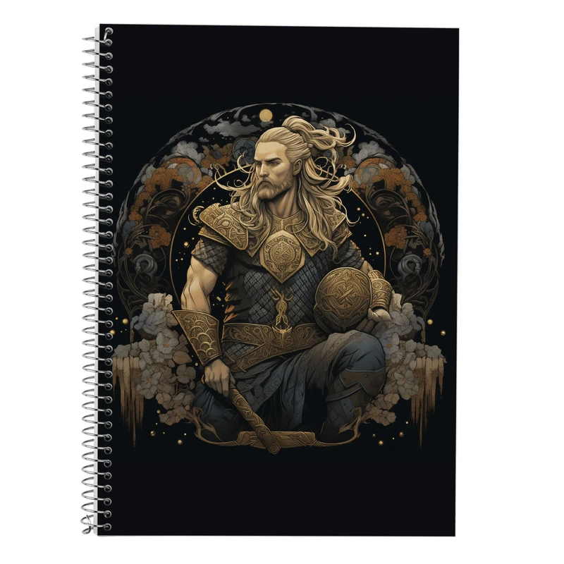 دفتر زبان 50 برگ مدوپد مدل دوخط طرح Vindland Saga کد DF3166