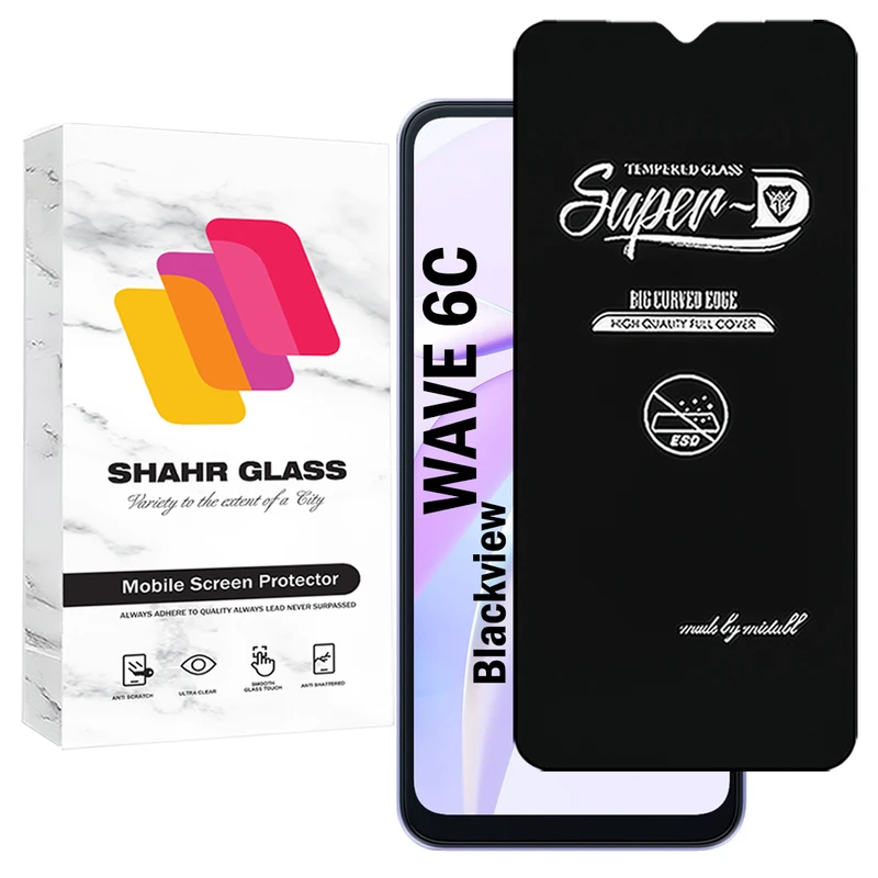 محافظ صفحه نمایش شهر گلس مدل SUPERDNSH مناسب برای گوشی موبایل بلک ویو BlackView Wave 6C