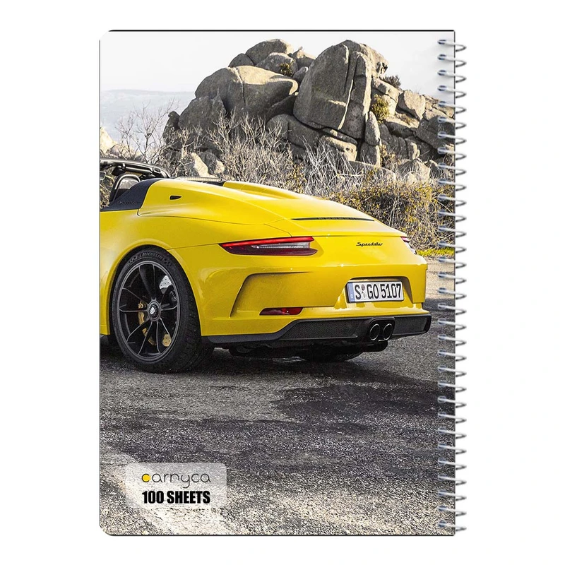 دفتر شطرنجی 100 برگ سیمی کارنیکا طرح پورشه Porsche کد 63754