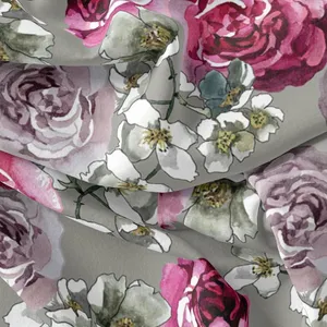 پارچه لباس مدل کرپ بوگاتی طرح گل کد 8035A