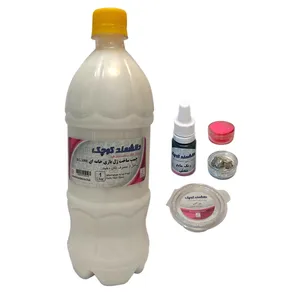 چسب ساخت ژل بازی خامه ای دانشمند کوچک مدل K1000 به همراه بوراکس و رنگ کد VP-5 بسته 5 عددی