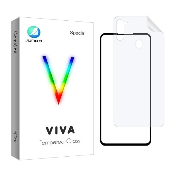 محافظ صفحه نمایش جانبو مدل 2FN مناسب برای گوشی موبایل سامسونگ Galaxy A11 به همراه محافظ پشت گوشی