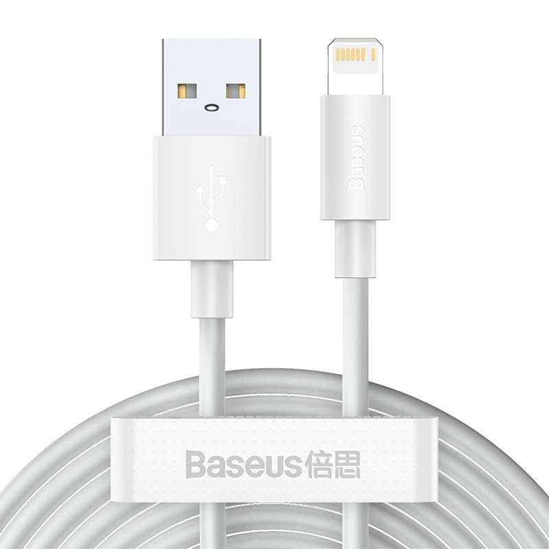 کابل USB به لایتنینگ باسئوس مدل TZCALZJ-02 طول 1.5 متر مجموعه 2 عددی