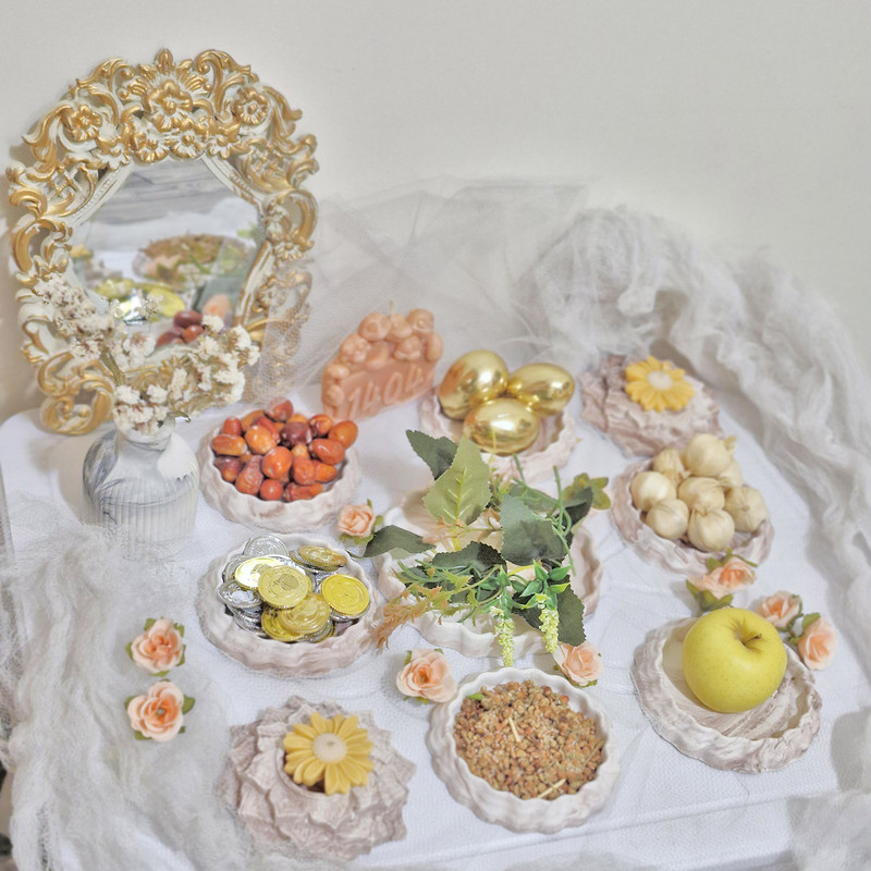 ست 9 تکه هفت سین  کنگره  نیک ثمر مدل مرمر