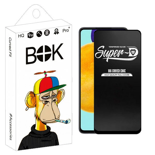 محافظ صفحه نمایش شیشه ای بوک مدل carboon SUPER D مناسب برای گوشی موبایل سامسونگ GALAXY A71