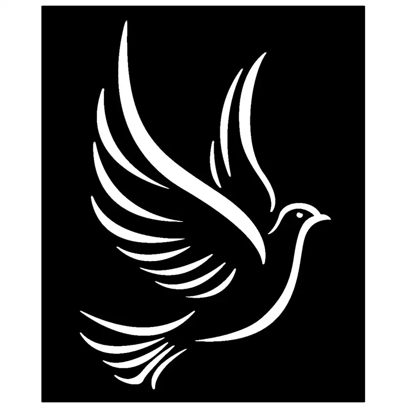 شابلون باتیس آرت طرح پرنده کد 137