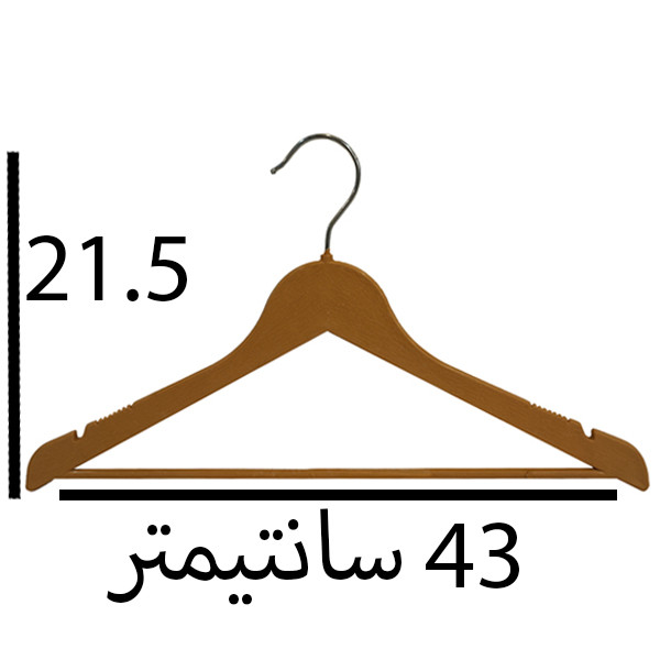 چوب لباسی مدل شیار دار بسته 11 عددی