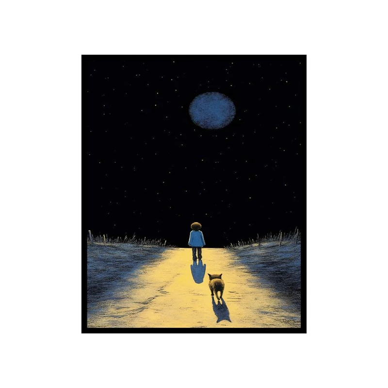 پوستر مدل کودک کوچک و سگ کوچک