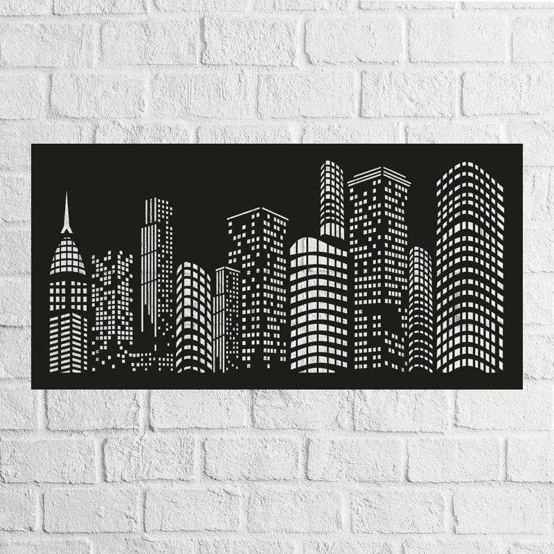 استیکر ناویا طرح night city مدل چوبی