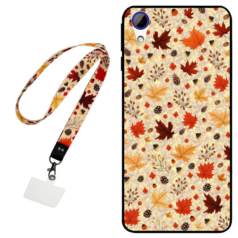 کاور مگافون طرح پائیز مدل 0017 مناسب برای گوشی موبایل اچ تی سی Desire 828 به همراه بند گردنی