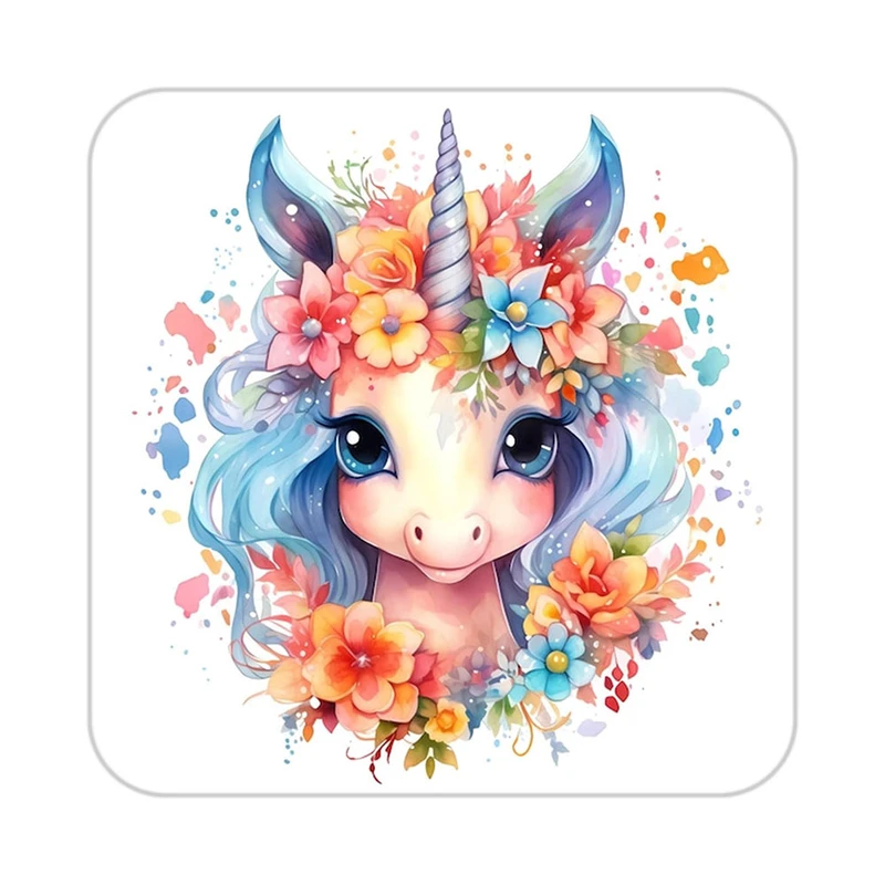 زیر لیوانی کاکتی طرح اسب تک شاخ و یونیکورن مدل mp30549