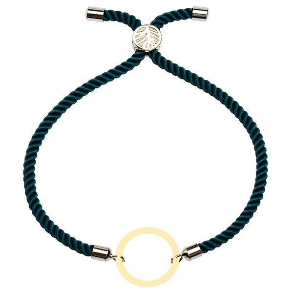دستبند طلا 18 عیار دخترانه کرابو طرح دایره مدل Krd1592