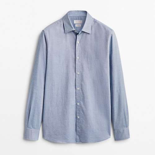 پیراهن آستین بلند مردانه ماسیمو دوتی مدل SLIM FIT TEXTURED COTTON