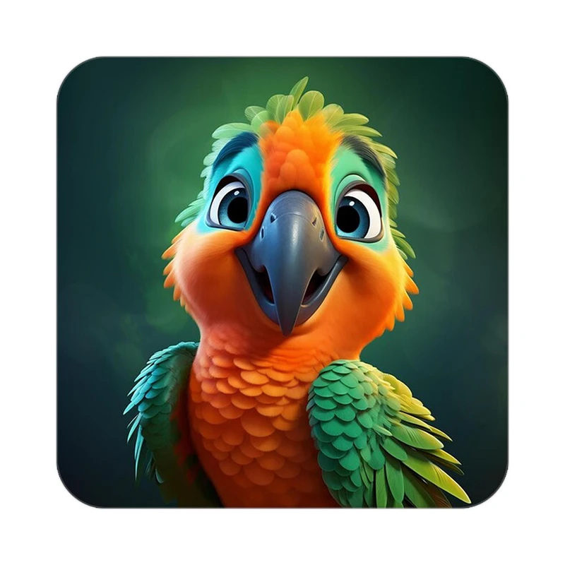 زیر لیوانی کاکتی طرح حیوانات رنگی مدل mp26074