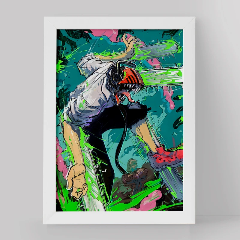 تابلو خندالو مدل دنجی انیمه مرد اره ای کد 17894