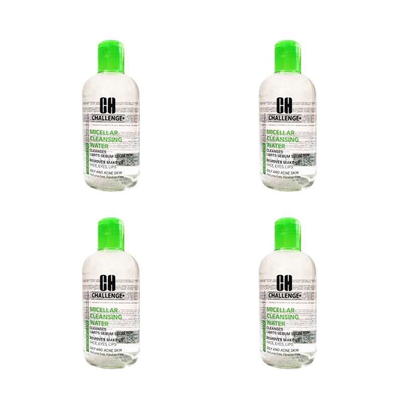 محلول پاک کننده آرایش چلنج مدل ACNE حجم 250 میلی لیتر مجموعه 4 عددی محلول پاک کننده آرایش چلنج مدل ACNE حجم 250 میلی لیتر مجموعه 4 عددی