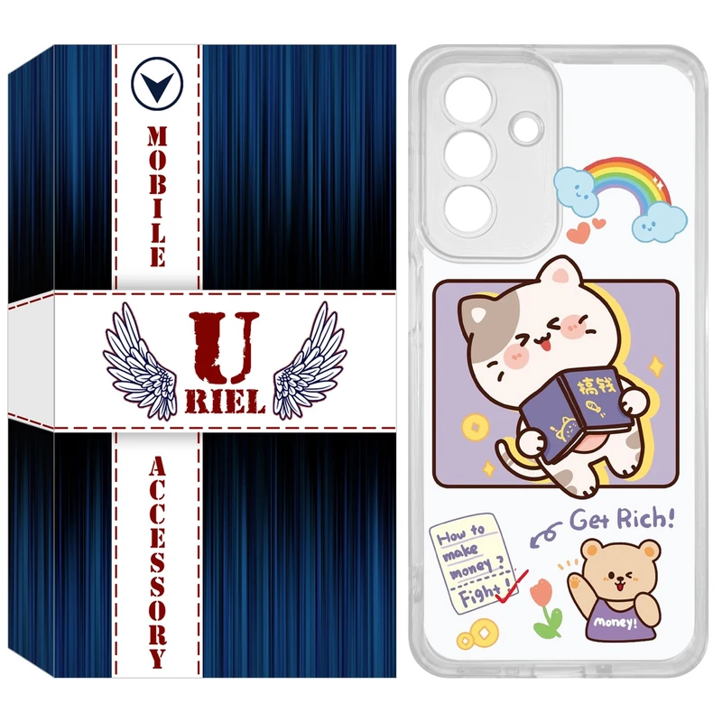 کاور یوریل مدل Clear کد 12 طرح گربه مناسب برای گوشی موبایل سامسونگ Galaxy A56