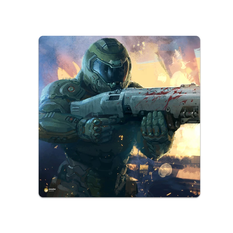 ماوس پد هومرو مدل NX102 طرح بازی DOOM سایز 40x40 سانتی متر