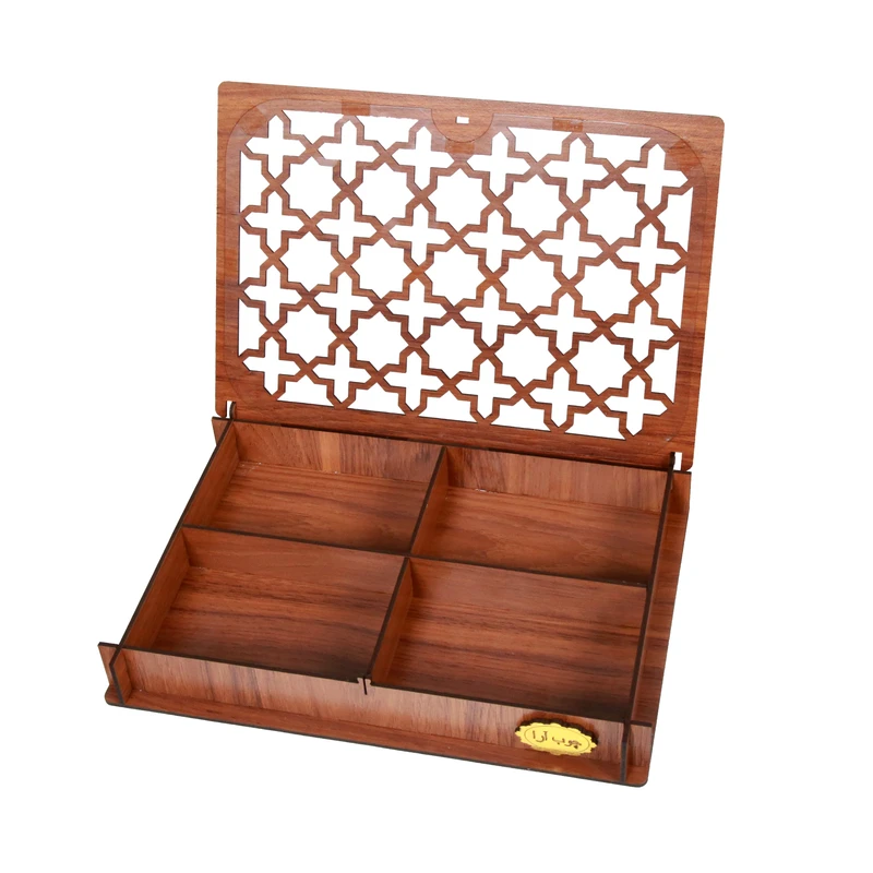 جعبه پذیرایی چوب ارا طرح شمسه مدل K600