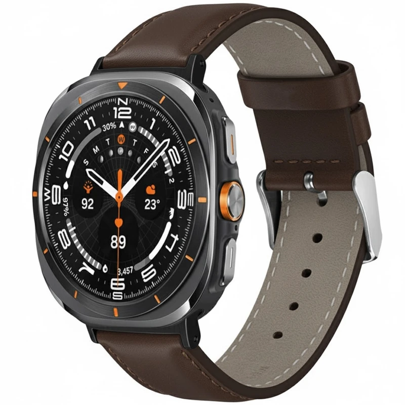 بند اسپریگ مدل Leather Spiso W7 مناسب برای ساعت هوشمند سامسونگ Galaxy Watch Ultra / Ultra 2025 47mm