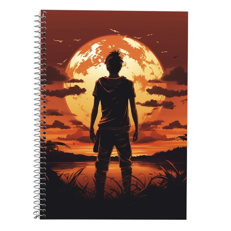 دفتر زبان 50 برگ مدوپد مدل دوخط طرح Naroto کد DF11270