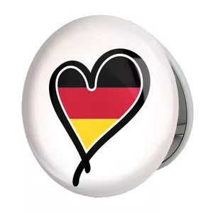 آینه جیبی خندالو طرح پرچم آلمان مدل تاشو کد 20647 