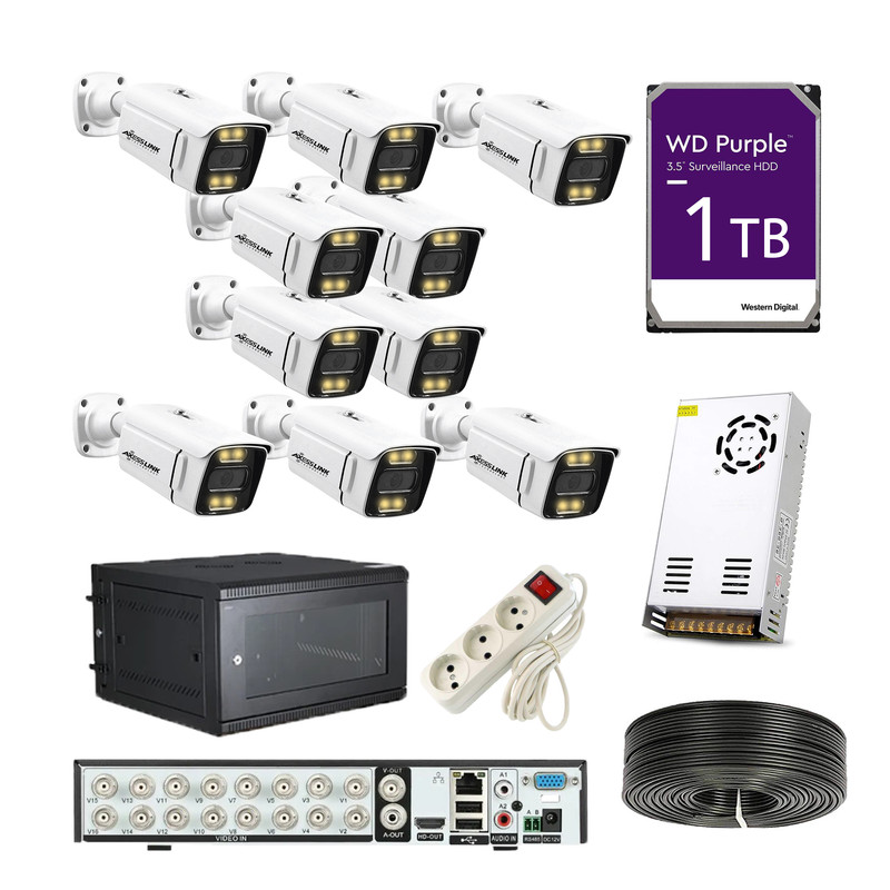 سیستم امنیتی مدل PACK AHD 10 STAR LIGTH - AXESSLINK