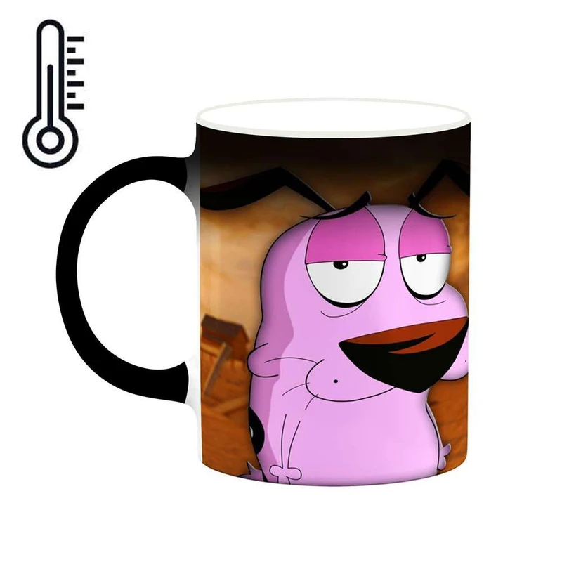 ماگ حرارتی کاکتی مدل کارتون Courage The Cowardly Dog کد mgh22417