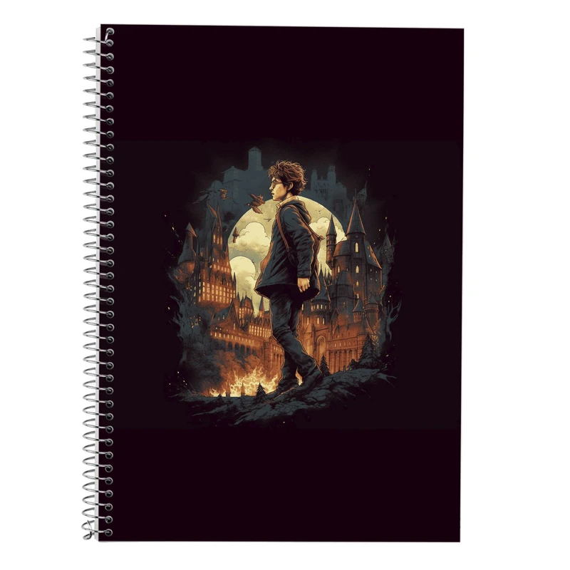 دفتر زبان 50 برگ مدوپد مدل سه خط طرح هری پاتر harrypotter کد DF10206