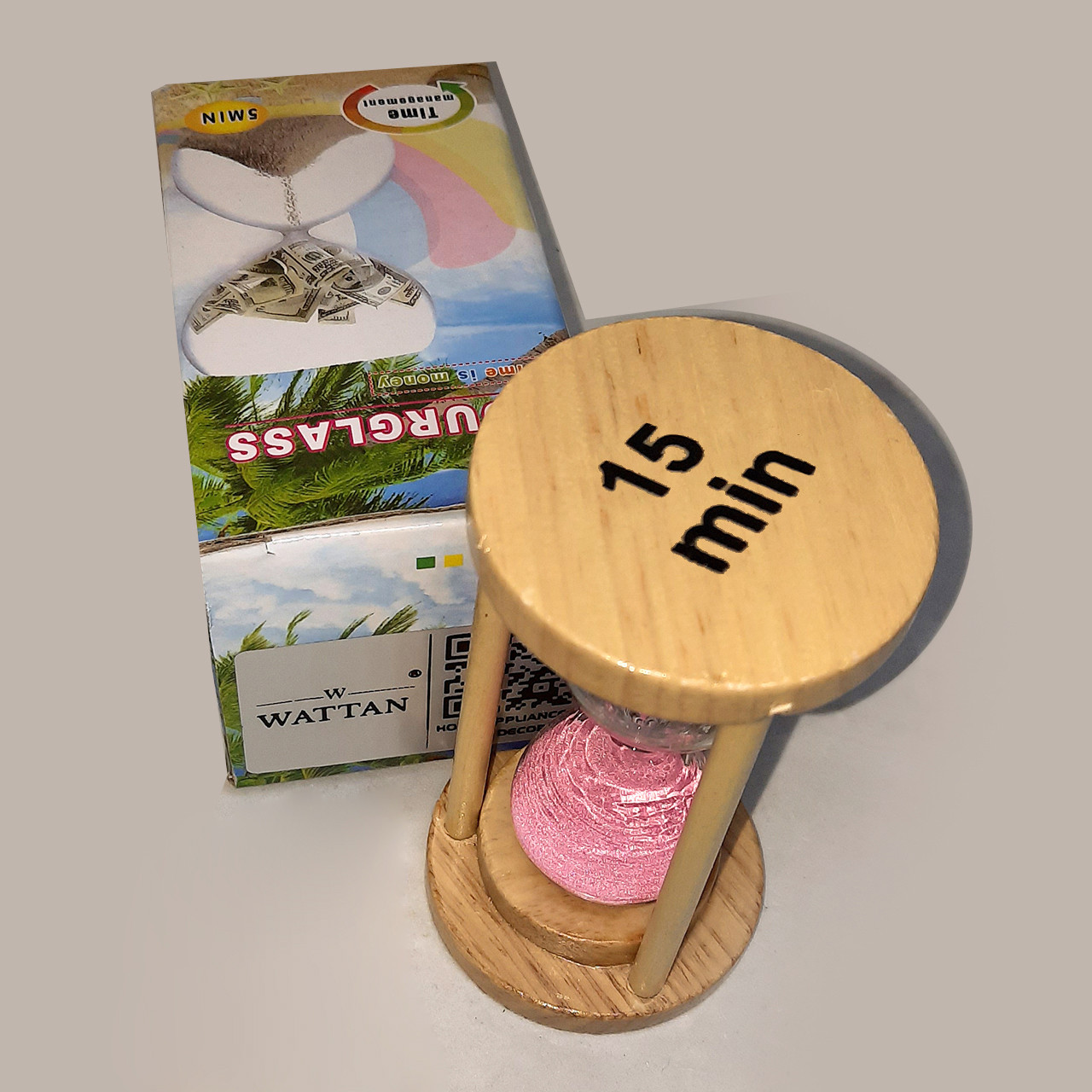 ساعت شنی واتان مدل wooden-15min ساعت شنی واتان مدل wooden-15min