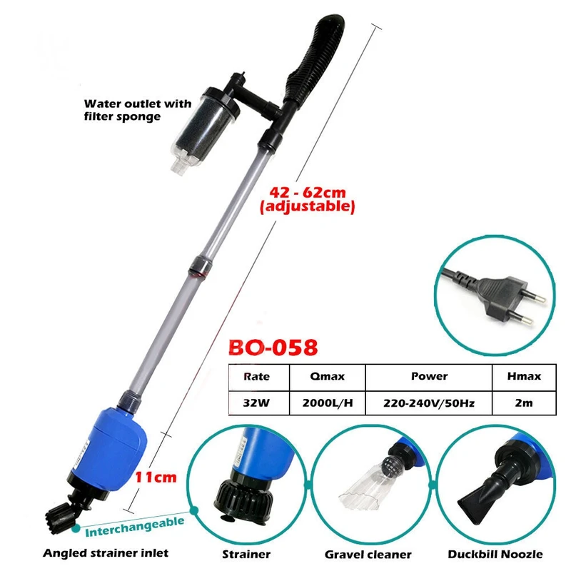 عکس شماره 11 : سیفون آکواریوم سوبو مدل برقی bo-058