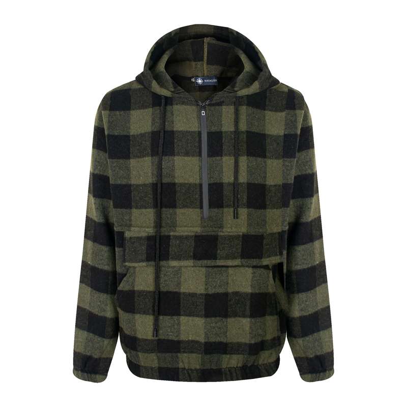 هودی زنانه ناوالس مدل پشمی ضخیم کد NAGOYA رنگ زیتونی