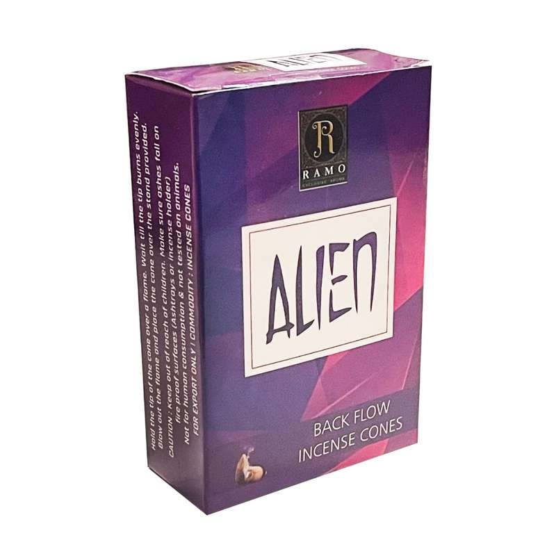 عود رامو مدل آبشاری طرح ALIEN بسته 10 عددی
