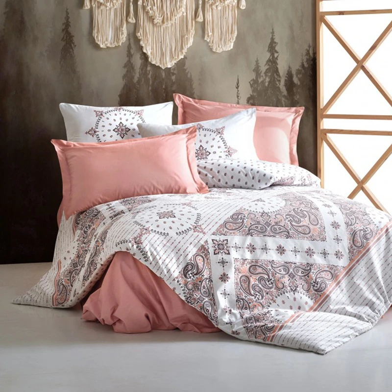 سرویس روتختی کاتن باکس مدل Bohem Riva Kahve دو نفره 4 تکه