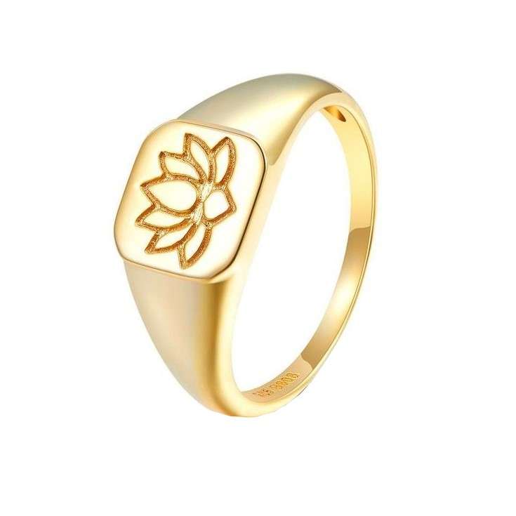  انگشتر طلا 18 عیار زنانه قیراط طرح گل کد GH3104