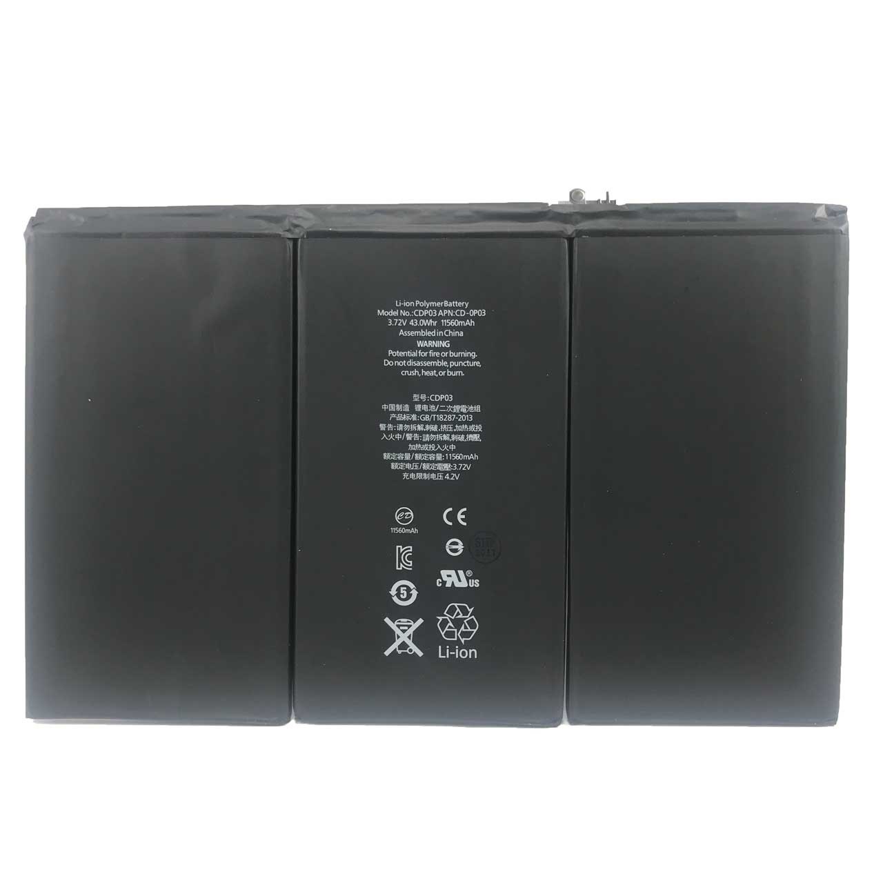 باتری تبلت مدل CDP03 با ظرفیت 11560 mAh مناسب برای IPAD 3