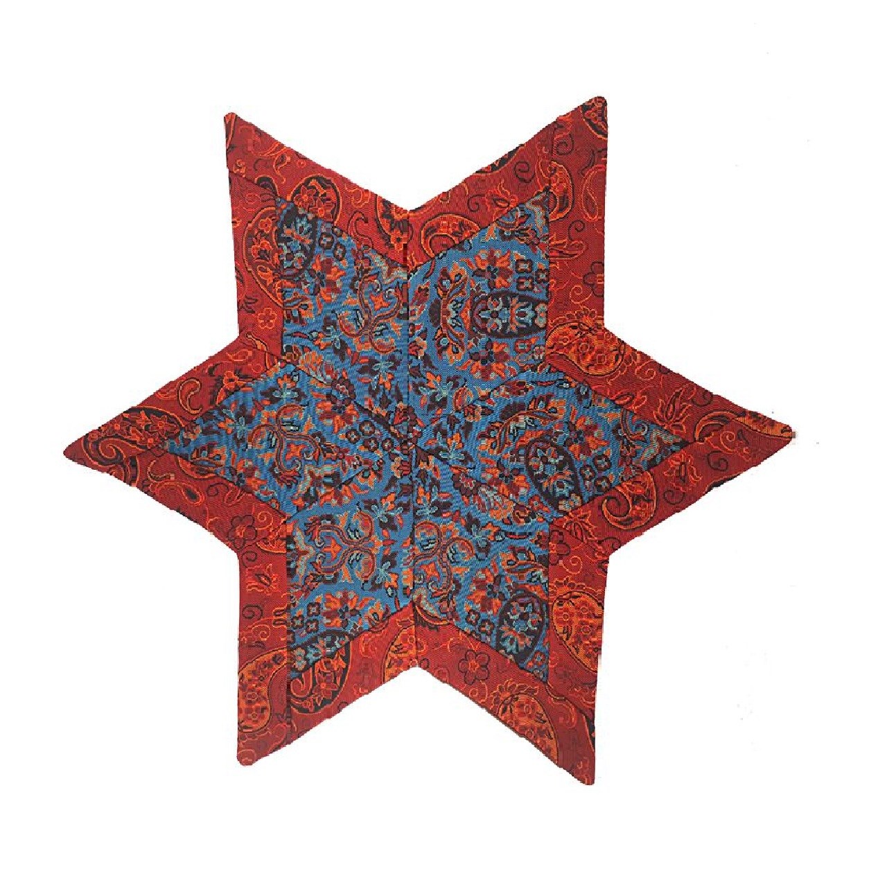 رومیزی ترمه مدل ستاره 13 سایز 36x36 سانتیمتر