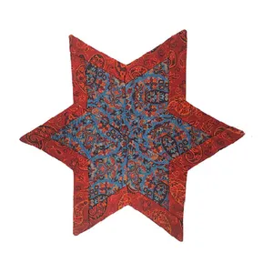 رومیزی ترمه مدل ستاره 13 سایز 36x36 سانتیمتر
