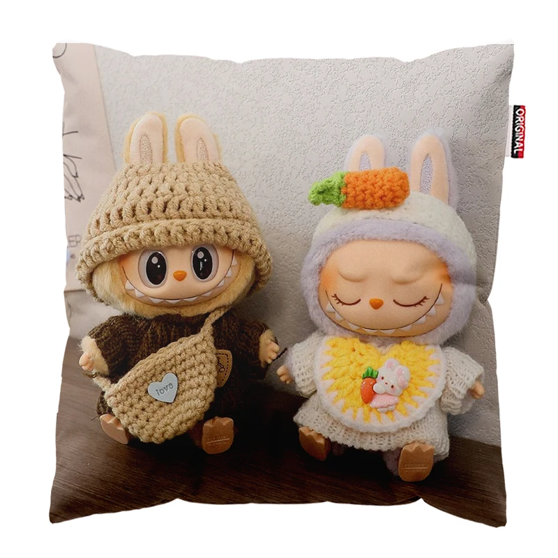 کوسن پاد آفرین مدل عروسک لبوبو کد PK301870 سایز 30*30 سانتی متر