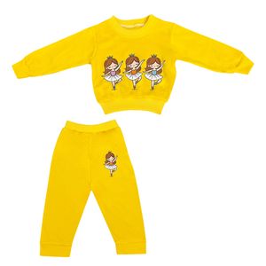 ست سویشرت و شلوار راحتی دخترانه مدل سه دختر