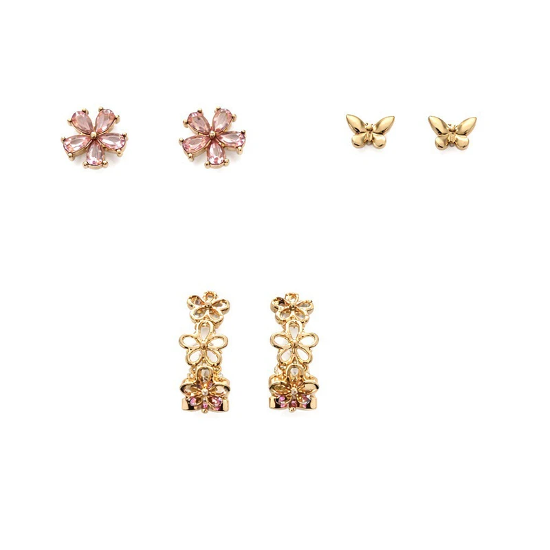 گوشواره دخترانه مدل 01 بسته 3 عددی