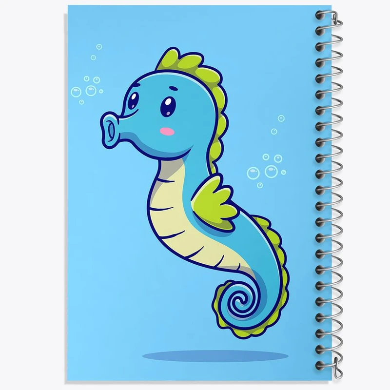 دفتر نقاشی 50 برگ خندالو مدل حیوانات بامزه اسب دریایی کد 29681