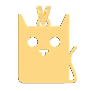 آویز گردنبند طلا 18 عیار زنانه فرشته مدل گربه  WNL-000451