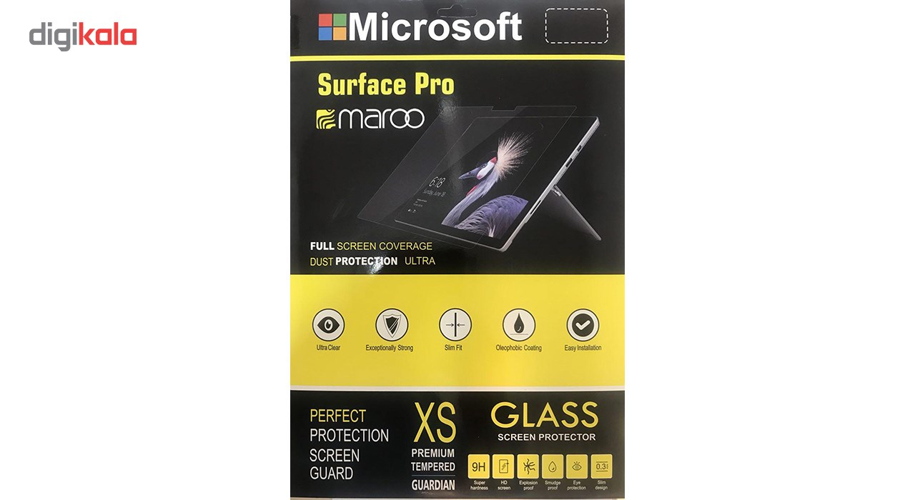 تبلت مایکروسافت مدل Surface Pro 2017 - C به همراه کیبورد مشکی مایکروسافت و  محافظ صفحه نمایش Maroo - ظرفیت 256 گیگابایت